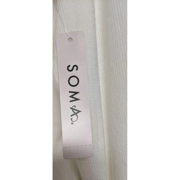 NWT~SOMA White Ribbed Mock Neck Bodysuit w/ Built-In Bra Medium $69.95 - Picture 9 of 10